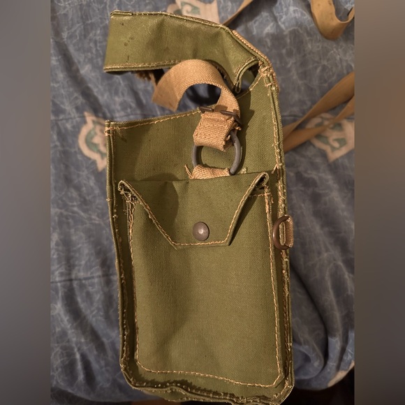 US Military Grade Canvas Bag Vintage Green Vietnam GI Ammo Green Veteran Camping - Picture 8 of 14